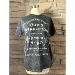 Christ Stapleton Tennessee Whiskey Tshirt Size M Black Graphic Tee Country Music